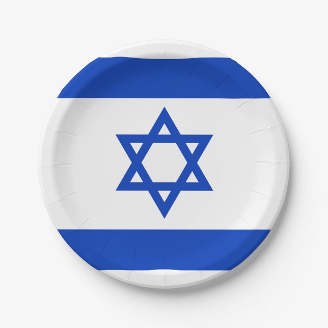 Assiettes En Carton Israel flag  (Devant)