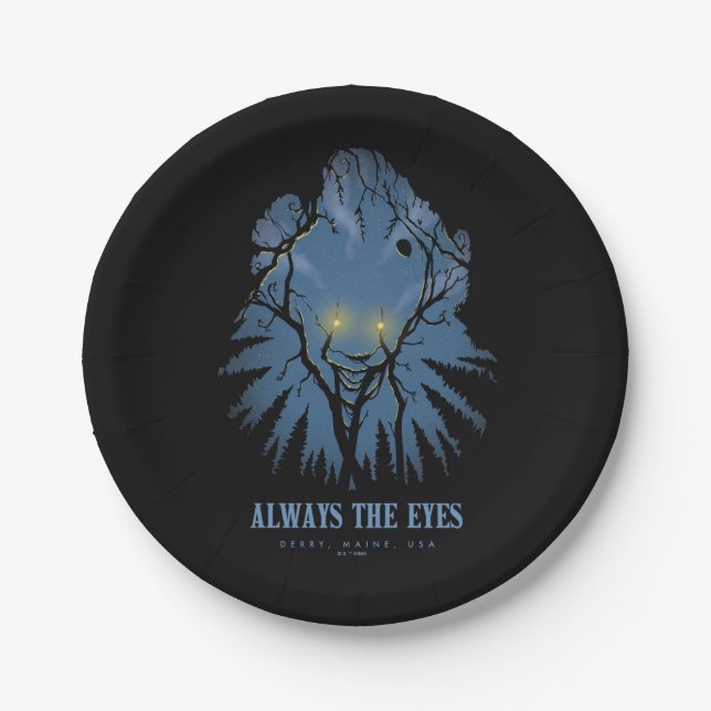 Assiettes En Carton IT Toujours Les Yeux Arbres Paréidoliques Tops (Devant)