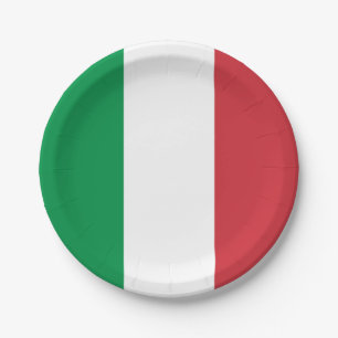 Assiettes En Carton Italie Drapeau Italien Patriotique
