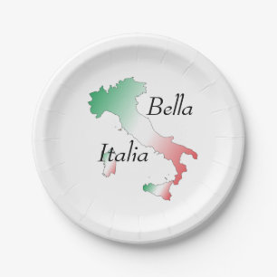 Assiettes En Carton Italien - Italia Teller