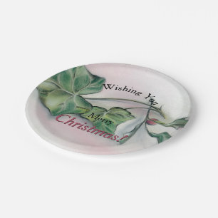 Assiettes En Carton Ivy et Holly Christmas