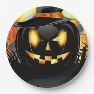 Assiettes En Carton Jack-o-Lantern