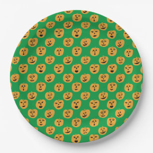Assiettes En Carton Jack-O-Lanterns CITROUILLE d'Halloween