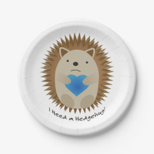 Assiettes En Carton J'ai besoin d'un hérisson de Hedgehug