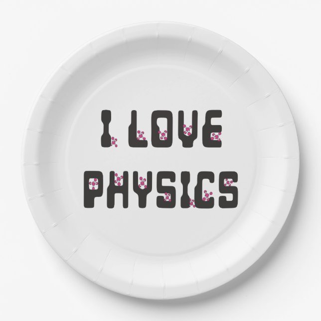 Assiettes En Carton J'aime la physique (Devant)