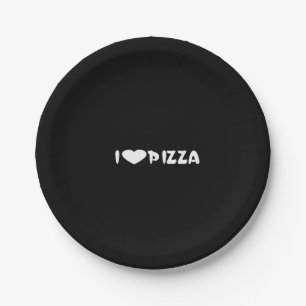 Assiettes En Carton j'aime la pizza