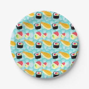 Assiettes En Carton J'aime la plaque à papier de sushi