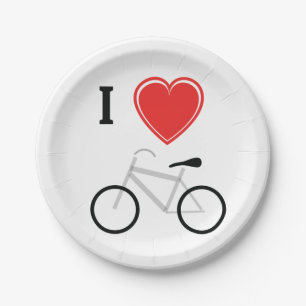 Assiettes En Carton J'Aime Le Vélo