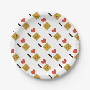 Assiettes En Carton J'aime les gaufres