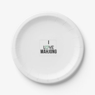 Assiettes En Carton J'aime Mahjong