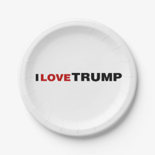 Assiettes En Carton J'aime Trump