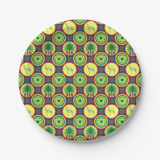 Assiettes En Carton Jamahiri ® Libye | Motif africain