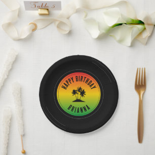 Assiettes En Carton Jamaïcain Reggae Vinyl Record Anniversaire