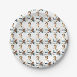 Assiettes En Carton Jane Austen Thème Plaques Papier