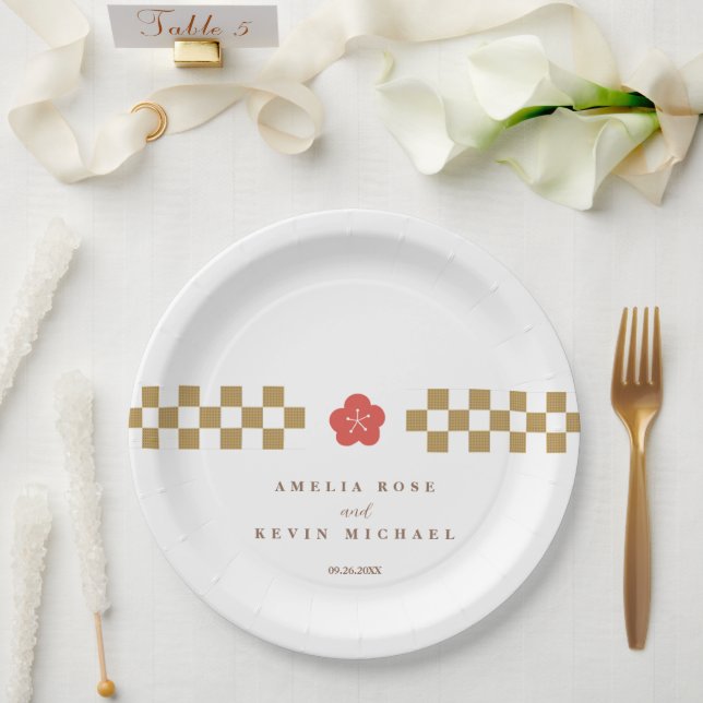 Assiettes En Carton Japanese Touch Bridal (Mariage)
