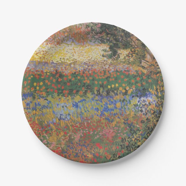 Assiettes En Carton Jardin de fleurs - Vincent van Gogh (Devant)