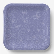 Jardin de papillons bleu