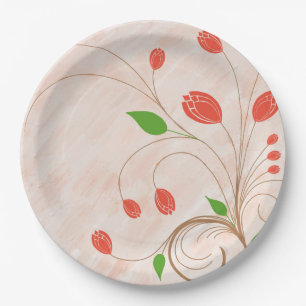 Assiettes En Carton Jardin de tulipes