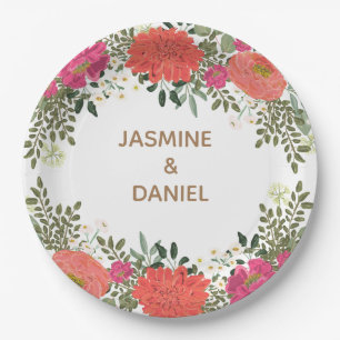 Assiettes En Carton Jardin d'été Floral Joy