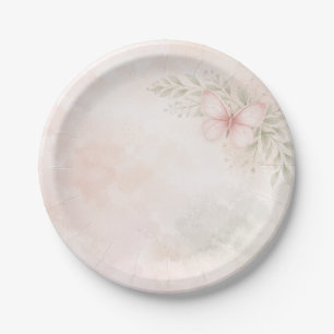 Assiettes En Carton Jardin élégant de fleurs papillon