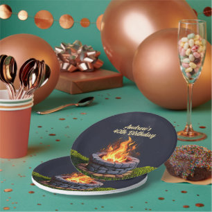 Assiettes En Carton Jardin Fire Pit Bonfire Cookout, Anniversaire BBQ