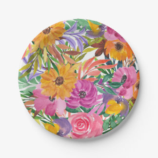 Assiettes En Carton Jardin fleuri