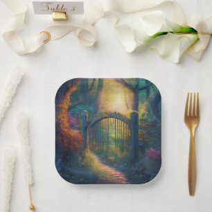 Assiettes En Carton Jardin forestier enchanté