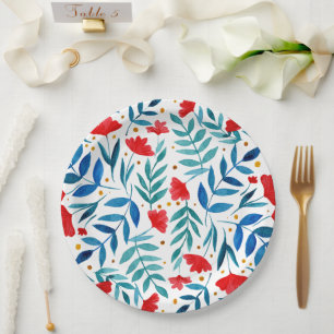 Assiettes En Carton Jardin magique aquarelle