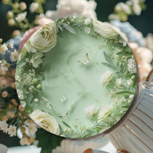 Jardin papillon Rococo Galentine Élégance florale