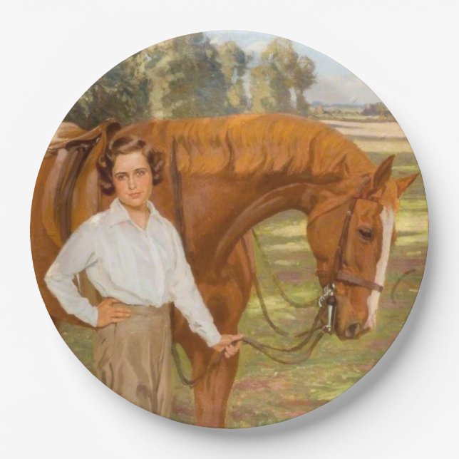 Assiettes En Carton Jasmine le Cheval (par Algernon Talmage) (Devant)
