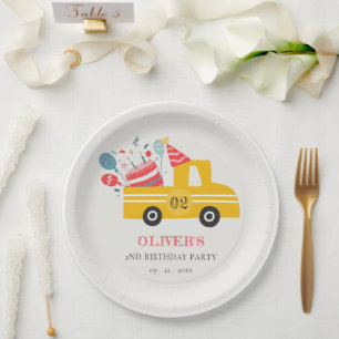 Assiettes En Carton Jaune mignon Quel Âge Anniversaire Fête Fête F