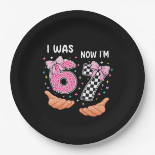 Assiettes En Carton J'avais 6 ans maintenant j'ai 7 ans jolis chiffres