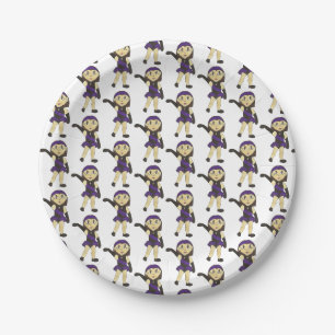 Assiettes En Carton Jazz Dance Class Considérant Girl Dancer Purple