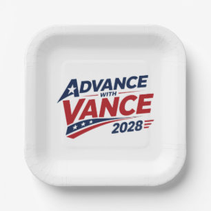 Assiettes En Carton JD Vance pour l'élection présidentielle de 2028
