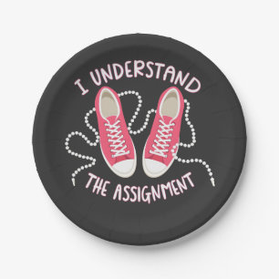 Assiettes En Carton Je comprends l'affectation Chucks and Pearls