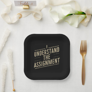 Assiettes En Carton Je comprends l'affectation Vote Kamala's 2024