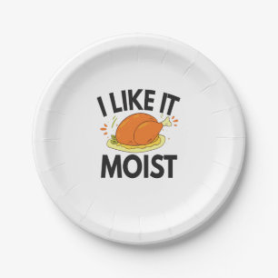 Assiettes En Carton Je l'aime Moist Funny Thanksgiving poulet grillé