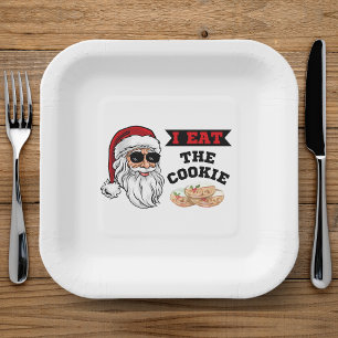Assiettes En Carton Je Mange Le Cookie Drôle Dirty Plaisanterie Père N