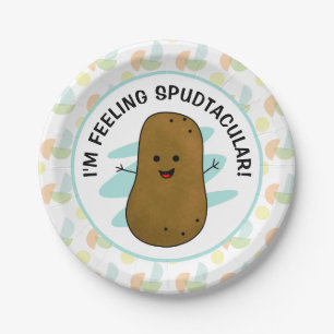 Assiettes En Carton Je me sens Spudtaculaire Patate