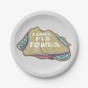 Assiettes En Carton Je ne peux pas plier serviettes drôle de linge jou