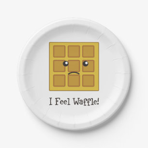 Assiettes En Carton Je sens Waffle !