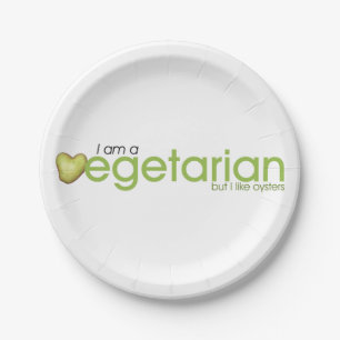 Assiettes En Carton Je suis une plaque de papier végétarienne