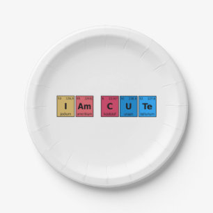 Assiettes En Carton Je suis une table périodique mignonne