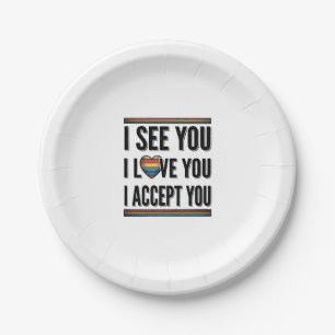 Assiettes En Carton Je vous vois Vous aimez Vous acceptez Vous êtes fi