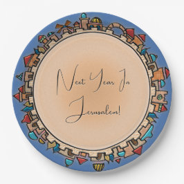 Assiettes En Carton Jérusalem Judaïque personnalisée