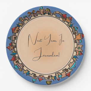 Assiettes En Carton Jérusalem Judaïque personnalisée