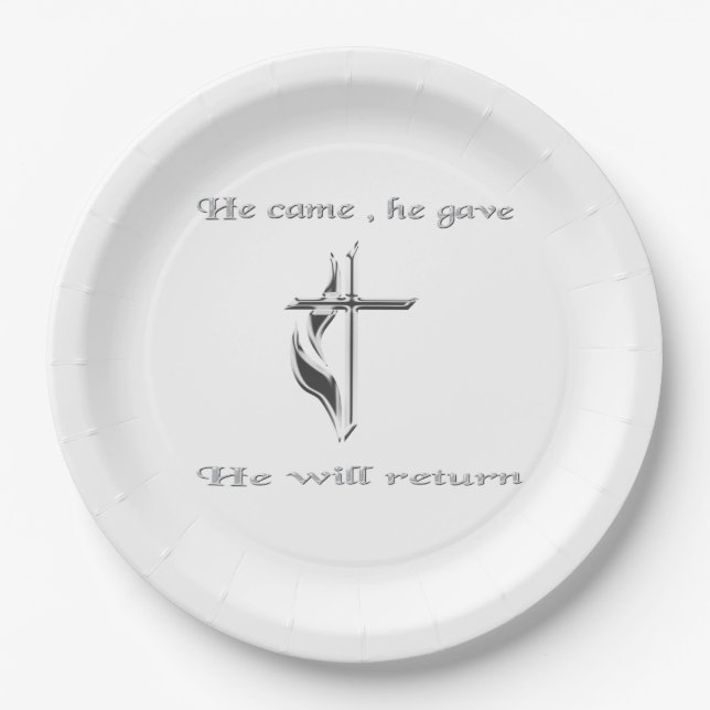 Assiettes En Carton Jésus (Devant)