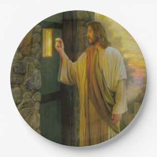 Assiettes En Carton Jésus à votre cru de porte