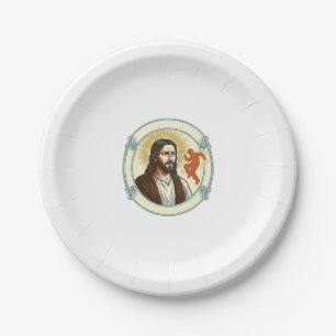 Assiettes En Carton Jésus confus tendance virale de danse silhouette v