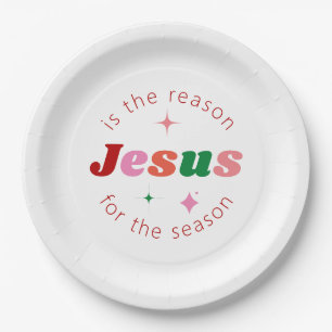 Assiettes En Carton Jésus est la raison Festive Noël